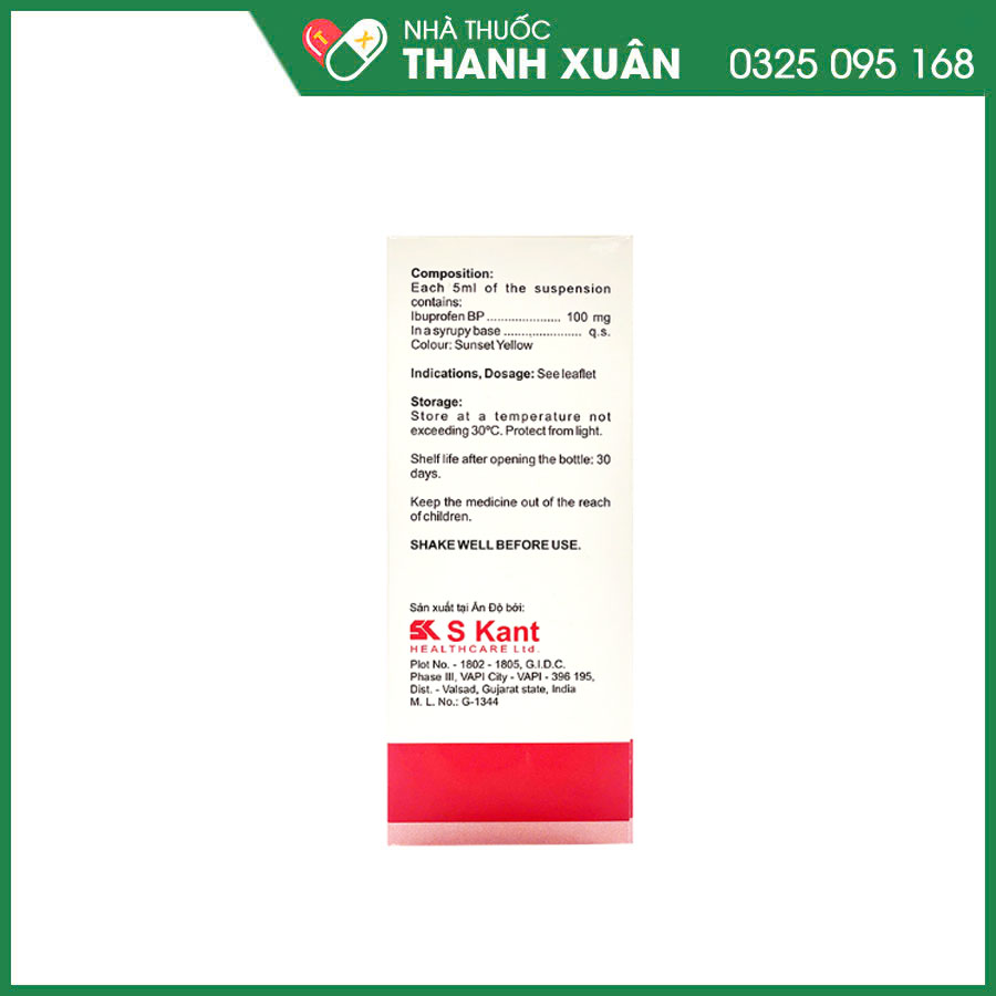 Ibususp 100mg thuốc giảm đau chống viêm điều trị triệu chứng đau đầu, đau cơ, đau răng, các chấn thương nhẹ như bong gân và căng cơ
